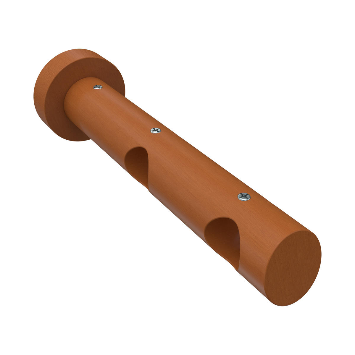 TRÄGER FÜR GARDINENSTANGEN 20 mm Ø, Talena 2-läufig, Kirschbaum - Kirschbaumfarben, Holz (18/5.3/5.3cm) - INTERDECO