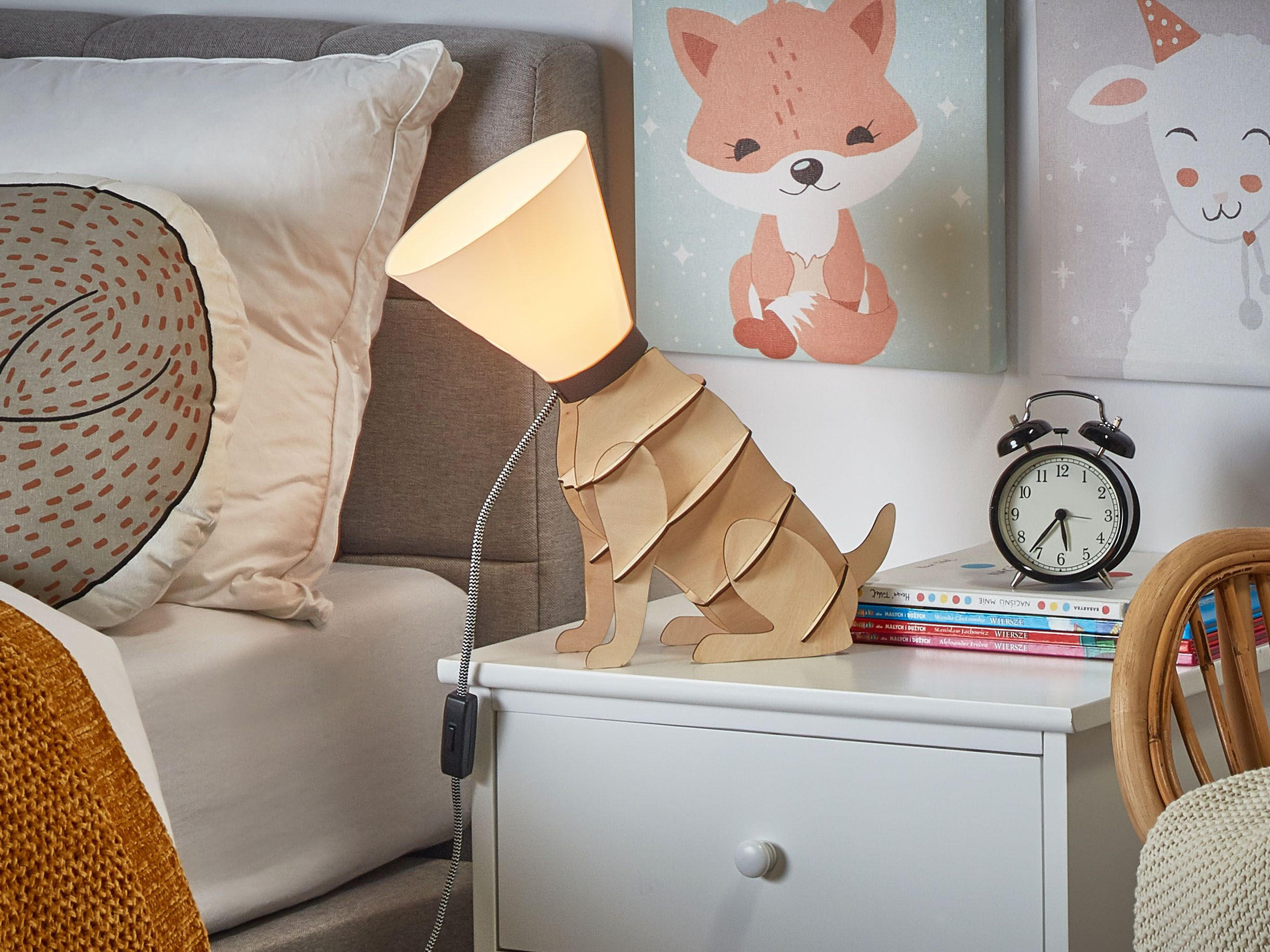 TISCHLEUCHTE Isna 21/17/38 cm - Weiß, Holzwerkstoff (21/17/38cm) - Beliani