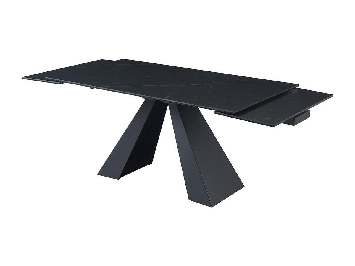 ESSTISCH - 6 Personen, 8 Personen, 10 Personen - glas - schwarz Lozipa - Schwarz, Glas/Keramik (90/200/76cm) - Vente-Unique