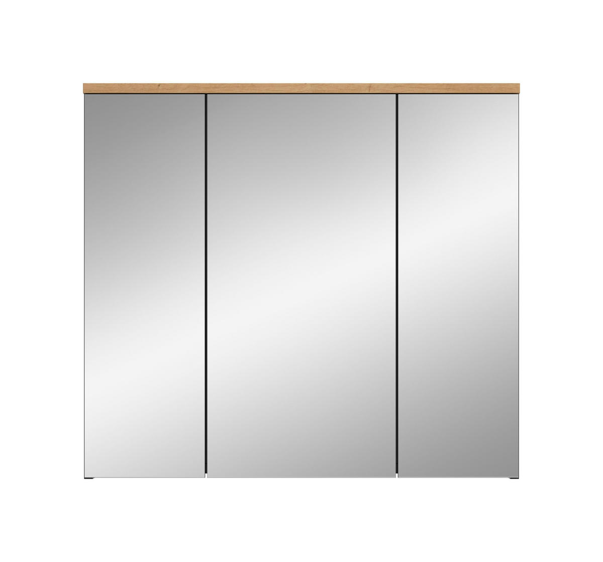 SPIEGELSCHRANK Canu Bad in Basalt grau Nachbildung und Artisan Nachbildung B/H/T: 80x73x21 cm - Grau, Holzwerkstoff (80/73/21cm)