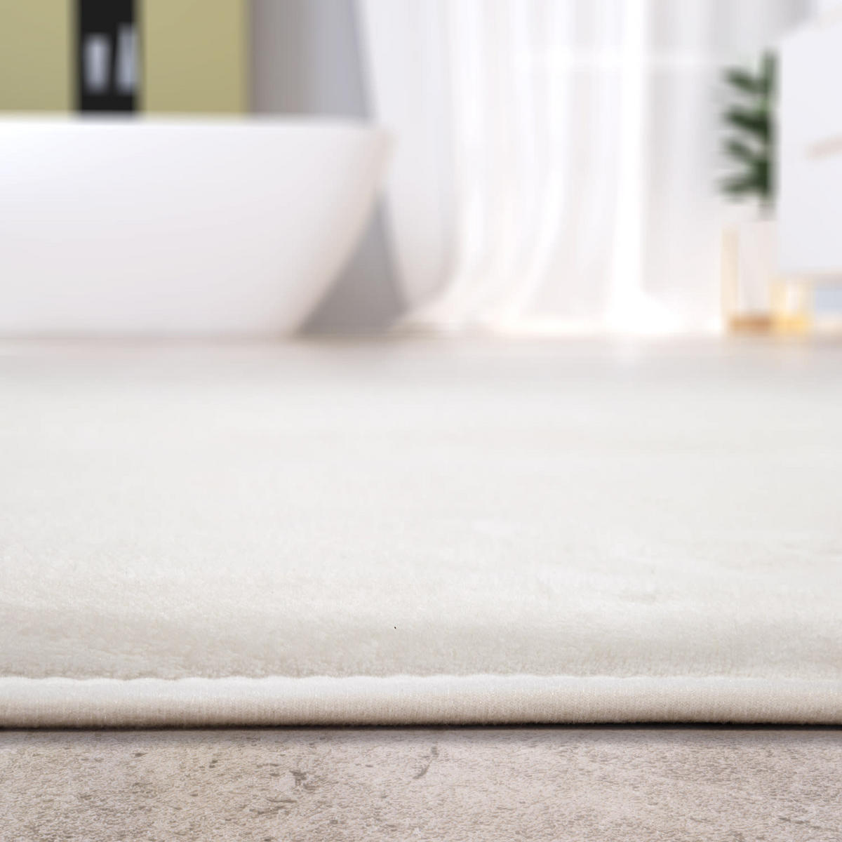 BADEMATTE 50/80 cm Corby 255 - Creme, Kunststoff (50/80cm) - Paco Home