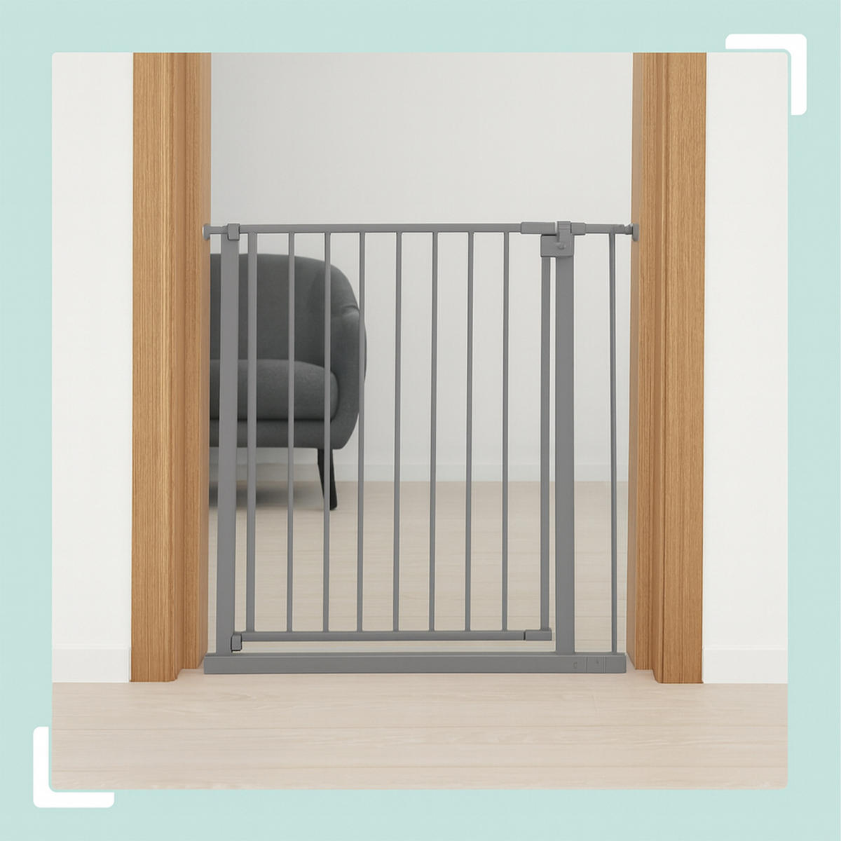 TREPPENSCHUTZGITTER - Grau, Kunststoff/Metall (87/1cm) - Relaxdays