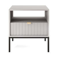 NACHTTISCH – S54 – 54 cm – NOVA – Grau - Grau, Holzwerkstoff (54/56/39cm) - hi-markt
