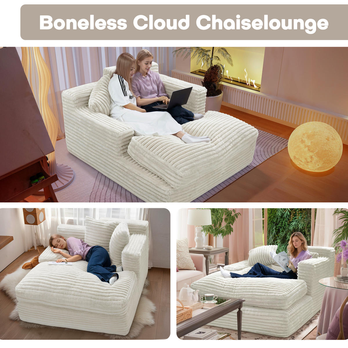 CHAISELONGUE Polstersofa Beige 86 - Beige, Textil (135/80/152cm) - Vercart