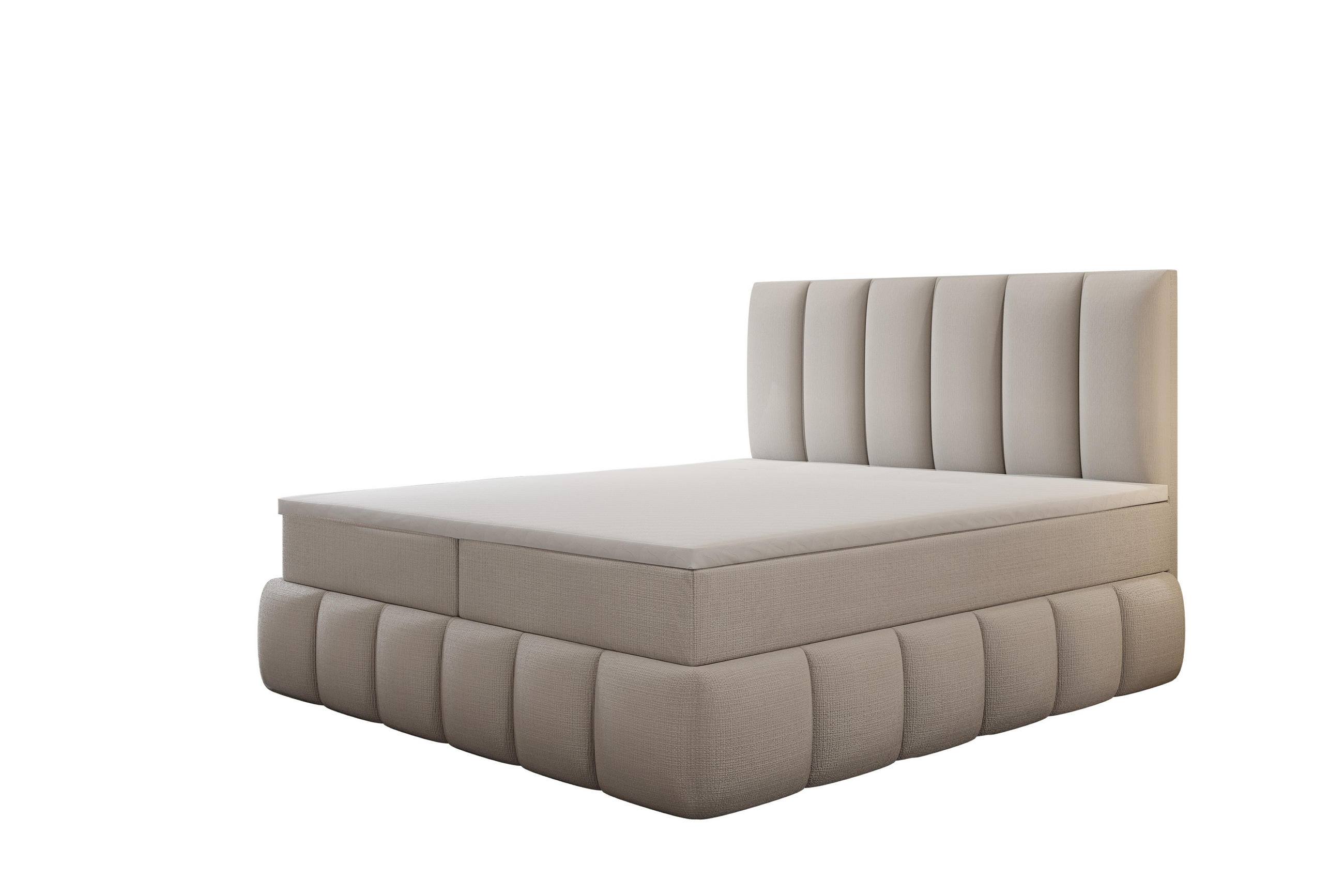 BOXBETT Bali Plus 120x200 Beige - Beige, Textil/Metall (120/200cm) - VLR BEDS