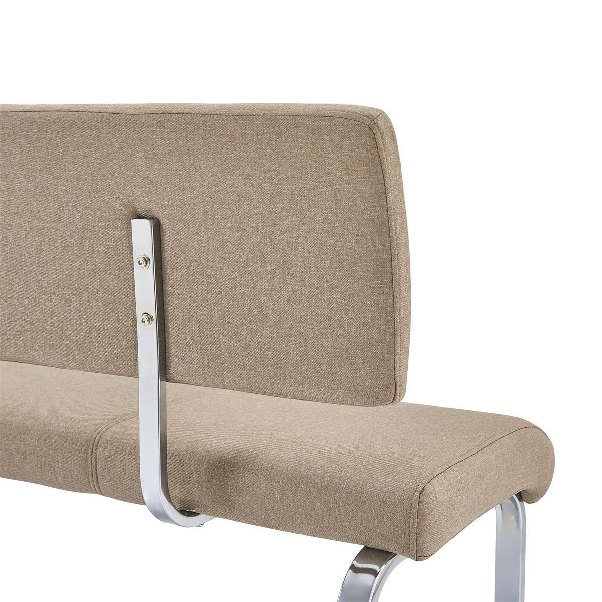 ESSZIMMERBANK VILAS - Beige, Textil/Metall (136/89/59cm) - IDIMEX