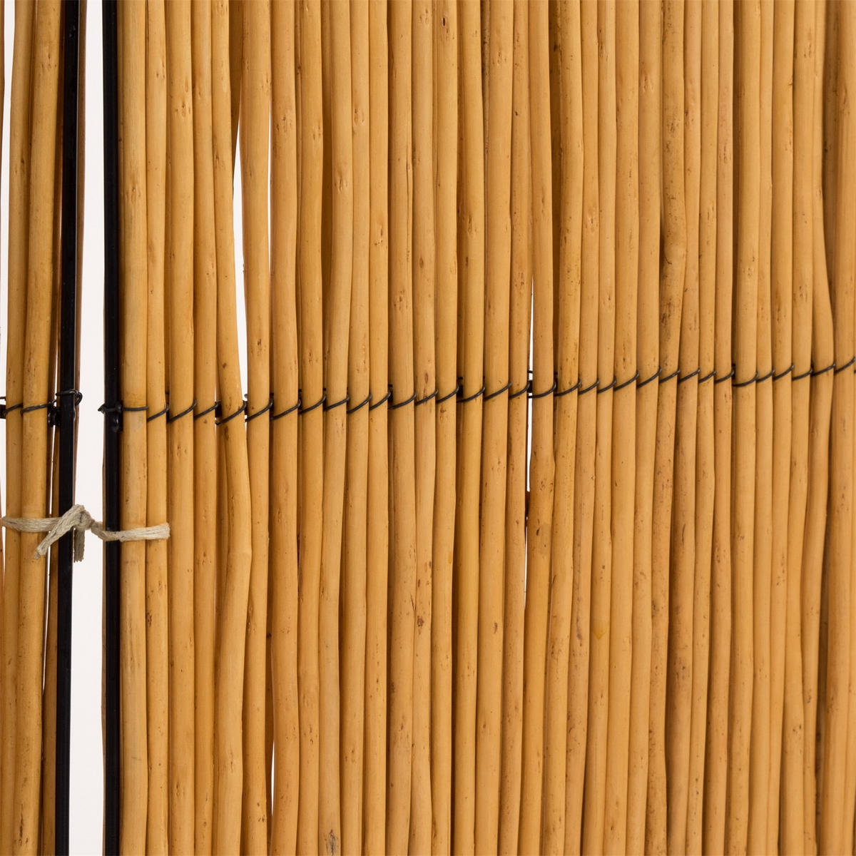 PARAVENT Nature 3-tlg. Weidenzweige honigfarben - Braun, Naturmaterialien (120/160/3cm) - DESIGN DELIGHTS