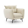 SESSEL Nordloft Beige Samt - Beige/Schwarz, Holz/Textil (101/86/100cm) - S-Style Möbel