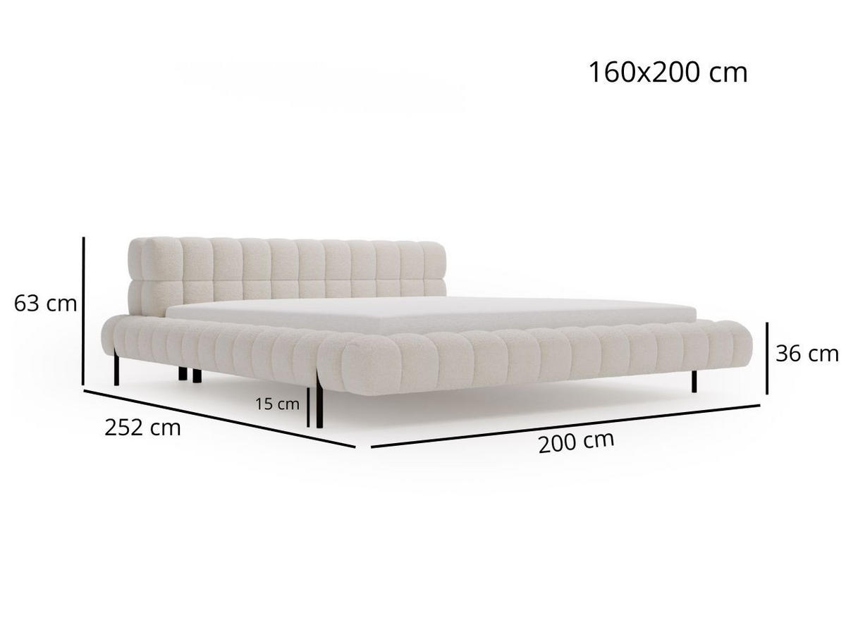 POLSTERBETT Imagine 160x200 Beige - Beige, Textil (160/200cm) - Graingold