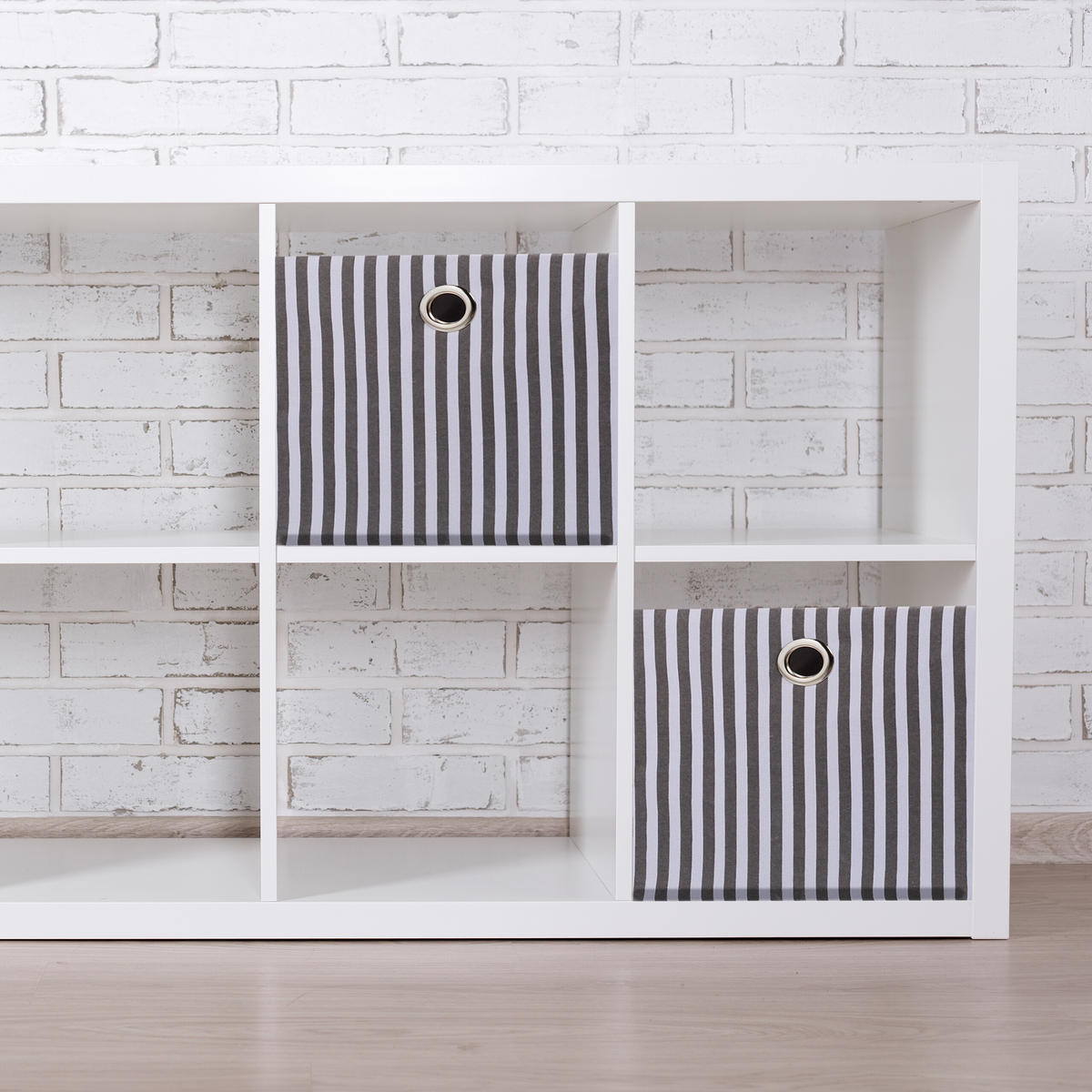 2XAUFBEWAHRUNGSBOX - Multicolor, Papier/Textil (30/30.5/30cm) - Relaxdays