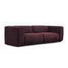 3-SITZER SOFA Chenille Stoff Rot - Rot/Weinrot, Kunststoff/Textil (228/70/89cm) - Makamii
