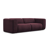 3-SITZER SOFA Chenille Stoff Rot - Rot/Weinrot, Kunststoff/Textil (228/70/89cm) - Makamii
