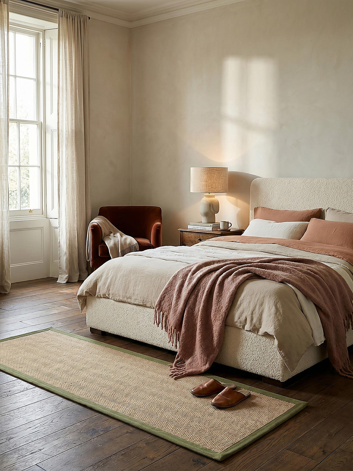 JUTETEPPICH TRENT, geometrisch, Braun-Grün, 60 x 230 cm - Naturfarben/Grün, Textil (60/230cm) - KADIMA DESIGN