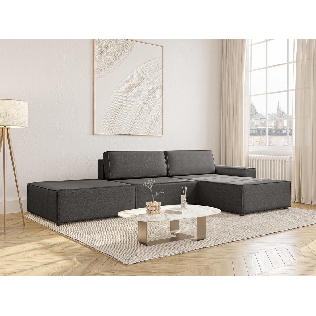Thumbnail - Fedve Ecksofa, Graphit, Textil, L-Form,L-Form, 323x185 cm, Wohnzimmer, Sofas & Couches, Wohnlandschaften, Ecksofas