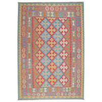 HANDWEBTEPPICH Kelim Gashgai Rot 259/178 cm - Rot, Textil (178/259cm) - Looma