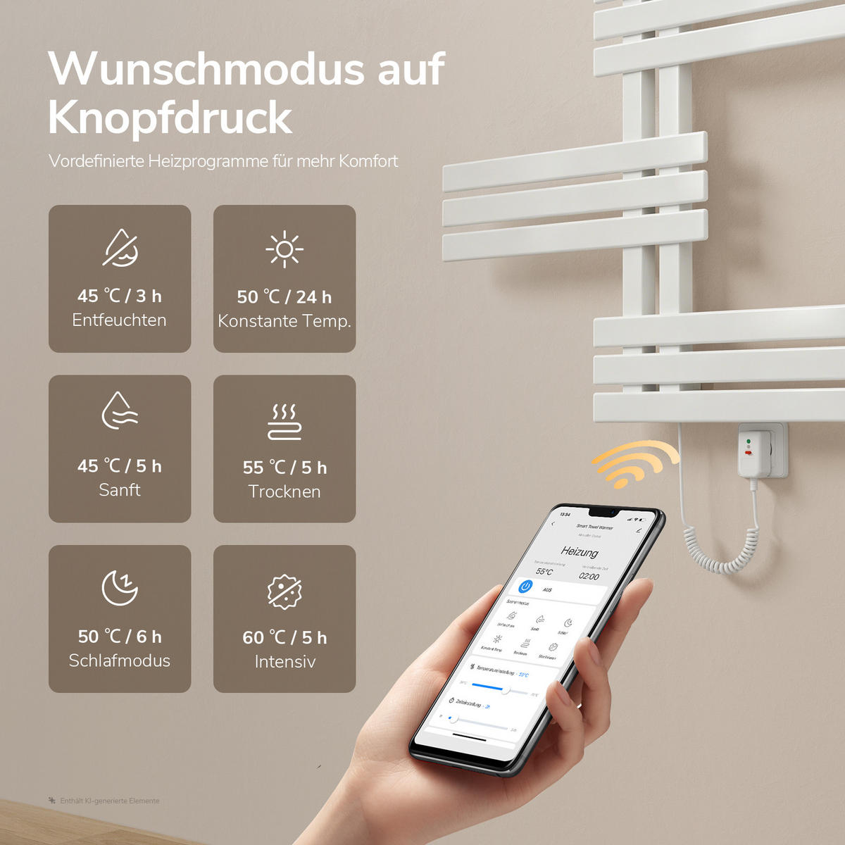 HEIZKÖRPER Elektrisch - Weiß, Metall (80/117.5/10cm) - EMKE