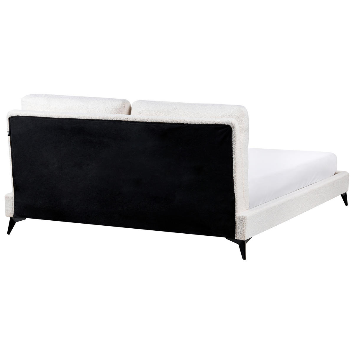 POLSTERBETT mit Lattenrost 180x200 cm Weiß Melle - Creme, Textil (180/200cm) - Beliani