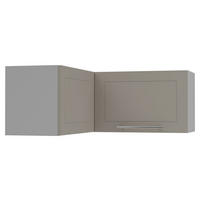 ECKHÄNGESCHRANK Kvantum W14/90/36 Beige Matt / Grau Matt 90 / 90 / 36cm - Beige/Grau, Holz/Holzwerkstoff (90/36/90cm) - Feldmann-Wohnen
