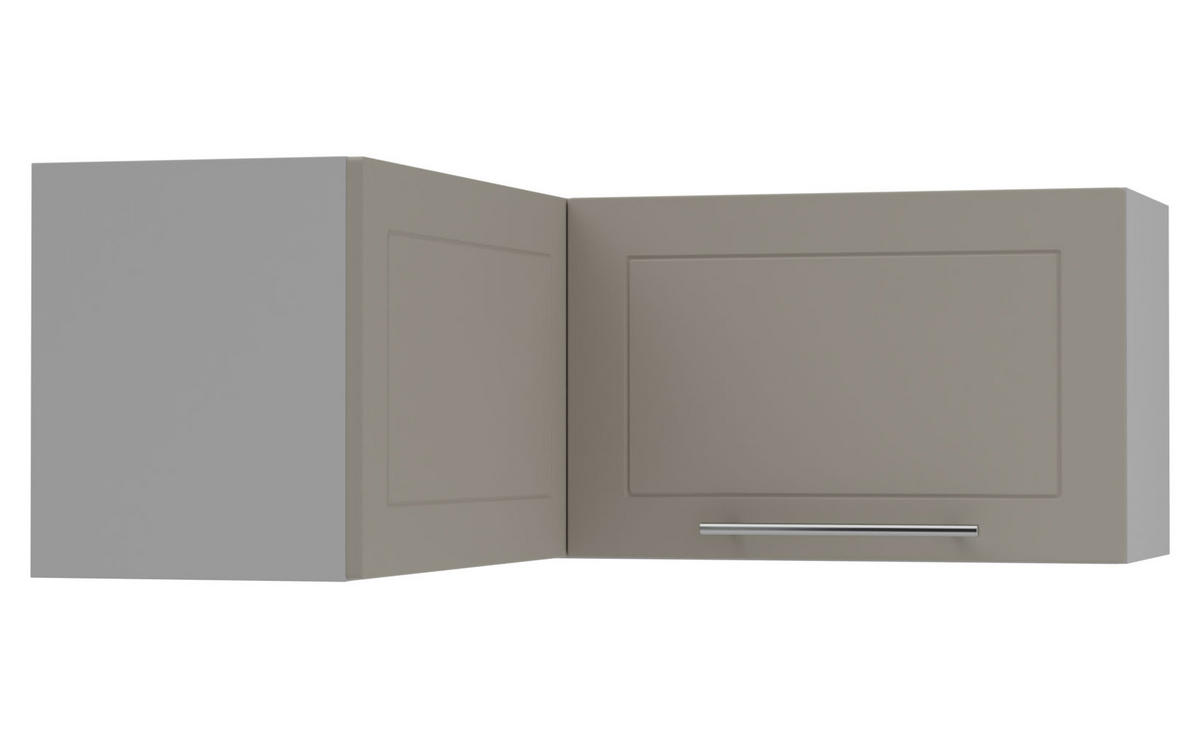 ECKHÄNGESCHRANK Kvantum W14/90/36 Beige Matt / Grau Matt 90 / 90 / 36cm - Beige/Grau, Holz/Holzwerkstoff (90/36/90cm) - Feldmann-Wohnen