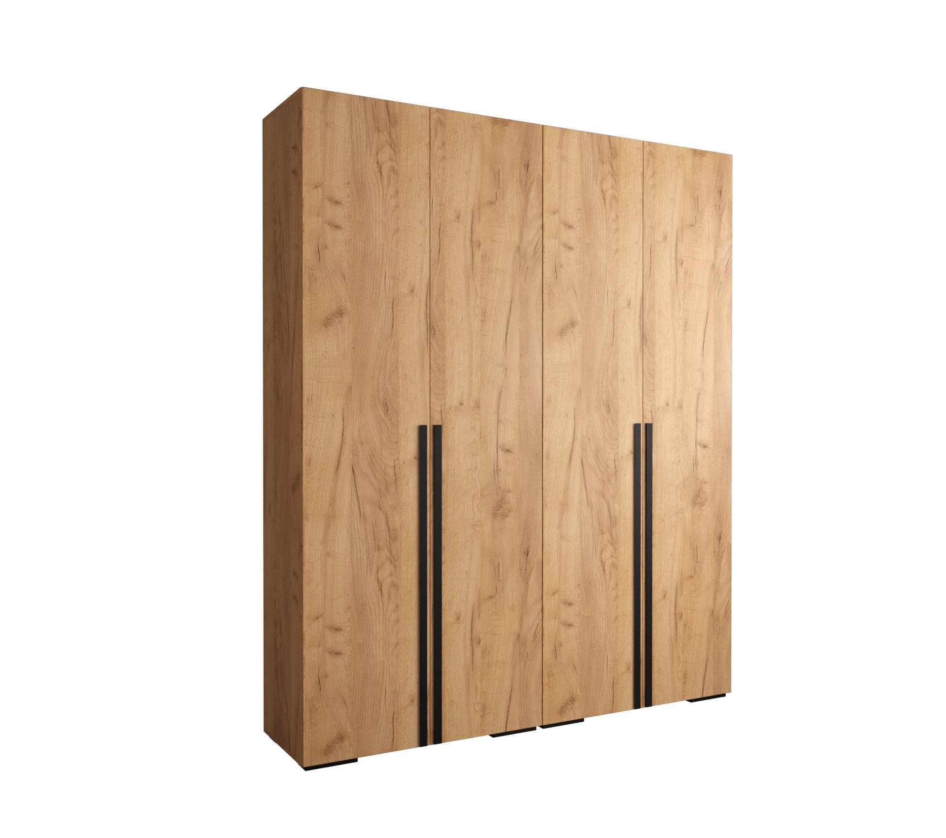 DREHTÜRENSCHRANK 236,7/200/47 4-türig - Alteiche/Goldfarben, Holz/Metall (200/236.7/47cm) - Abiks Möbel