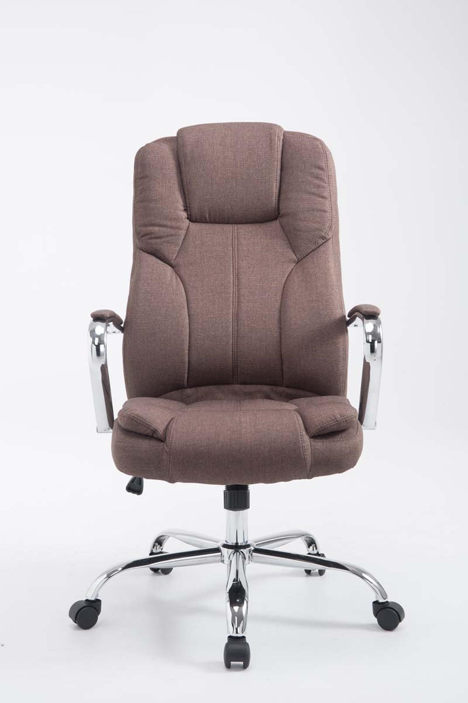 BÜROSTUHL Xavier Two, Stoffbezug Braun - Braun, Textil/Metall (62/125/70cm) - TPFLiving