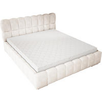 DOPPELBETT 160x200 cm Avilla mit Bettkasten, Lattenrost, Samt, Creme - Creme, Holz/Textil (160/200cm) - Emporius