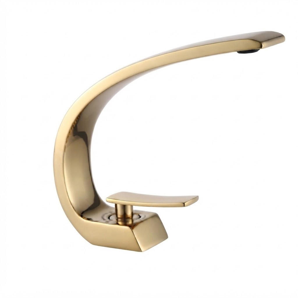 BADEZIMMERARMATUR, 23,5 x 18,5 cm, gold - Goldfarben, Metall (35/7/19cm) - Vallsero