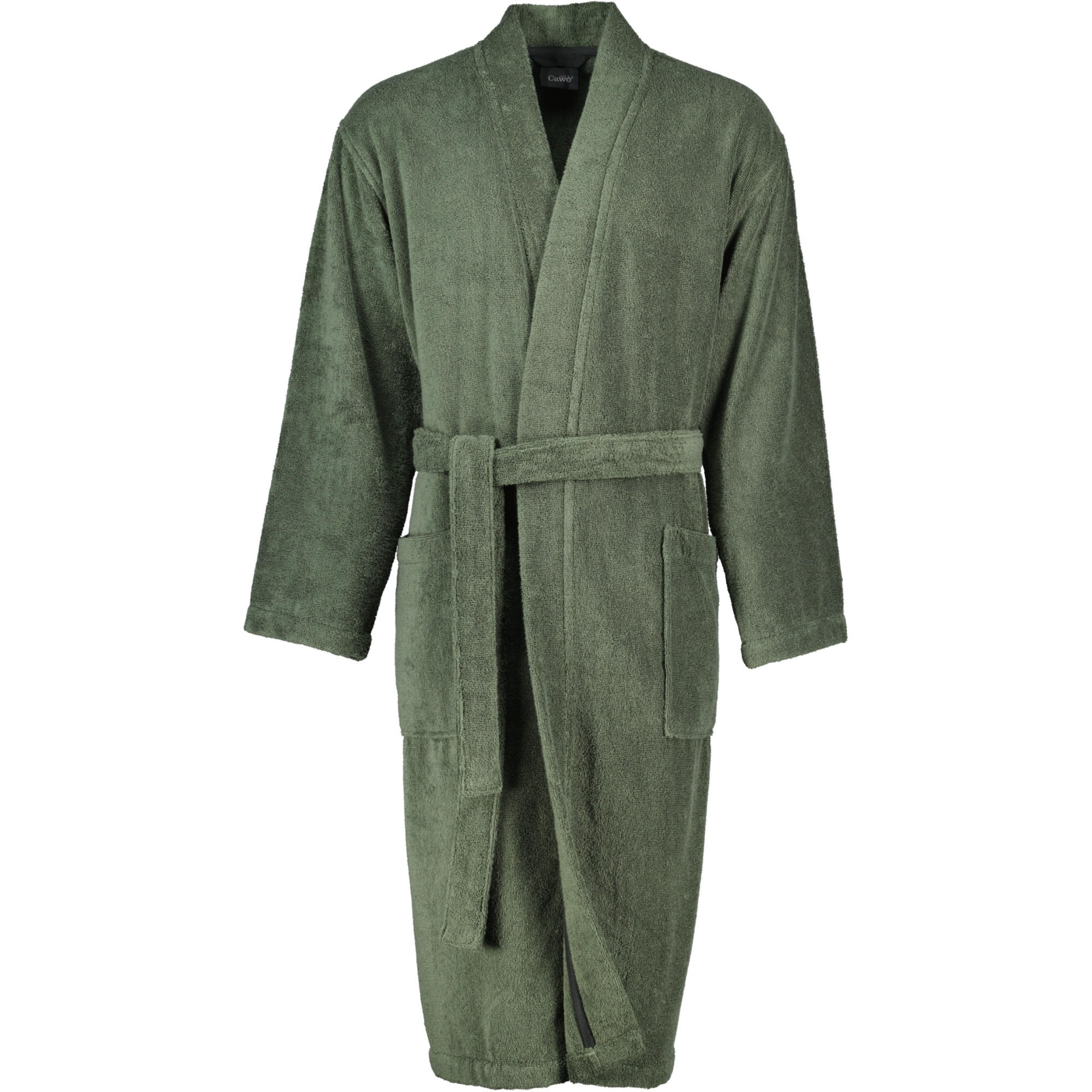 BADEMÄNTEL HERREN KIMONO UNI 828 FIELD - 47 - Grün, Textil (Lnull) - Cawoe