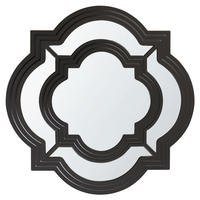 WANDSPIEGEL schwarz 51 cm Cobeta - Schwarz, Kunststoff (51/51/5cm) - Beliani