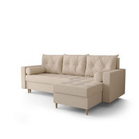 ECKSOFA SKANDI Cosmic 10 Rechts mit Schlaffunktion - Beige, Textil (230/145cm) - Bedante
