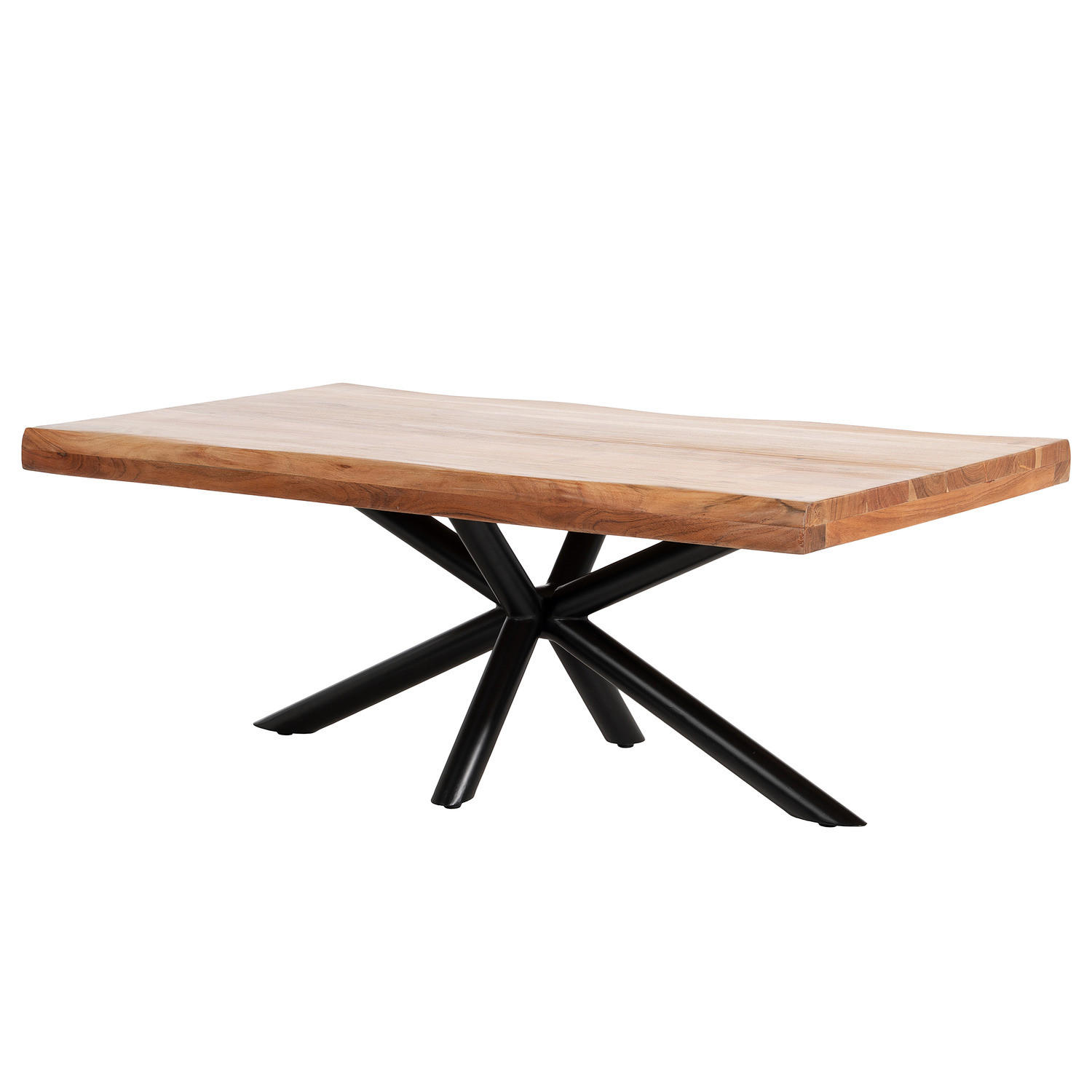 HOME24 Couchtisch KHENO - Schwarz, Holz/Metall (70/120/45cm) - home24