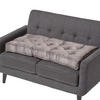 SITZAUFLAGE grau 100/48/10 cm – Sofa-Sitzkissen, Velours - Grau, Textil (48/100/10cm) - Homescapes