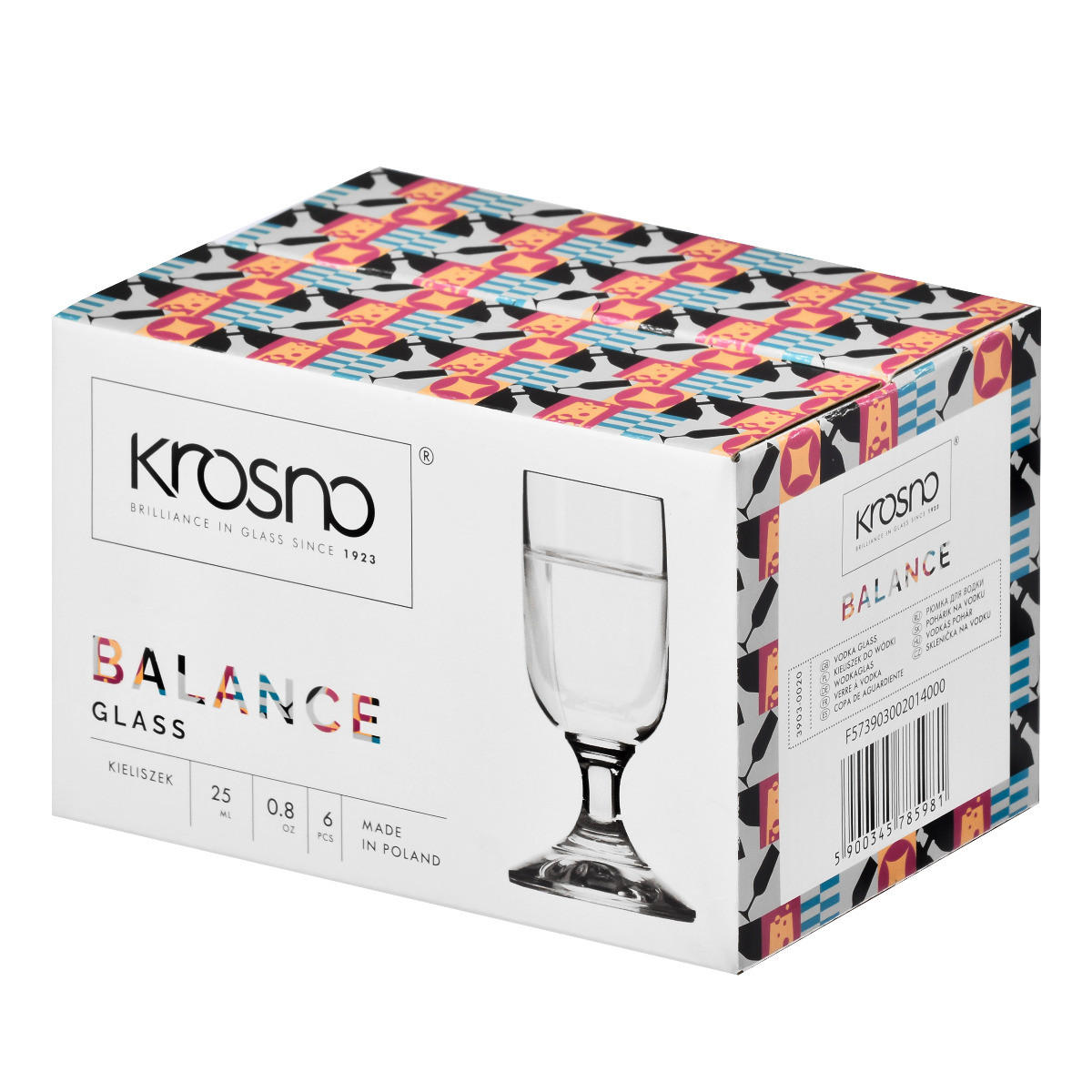 SCHNAPSGLÄSER Balance, 6er-Set, 25 ml - Transparent, Glas (0.025L) - Krosno Glass