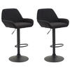 BARHOCKER 2er Set Stoff schwarz - Schwarz, Textil/Metall (51/89/52cm) - CLP