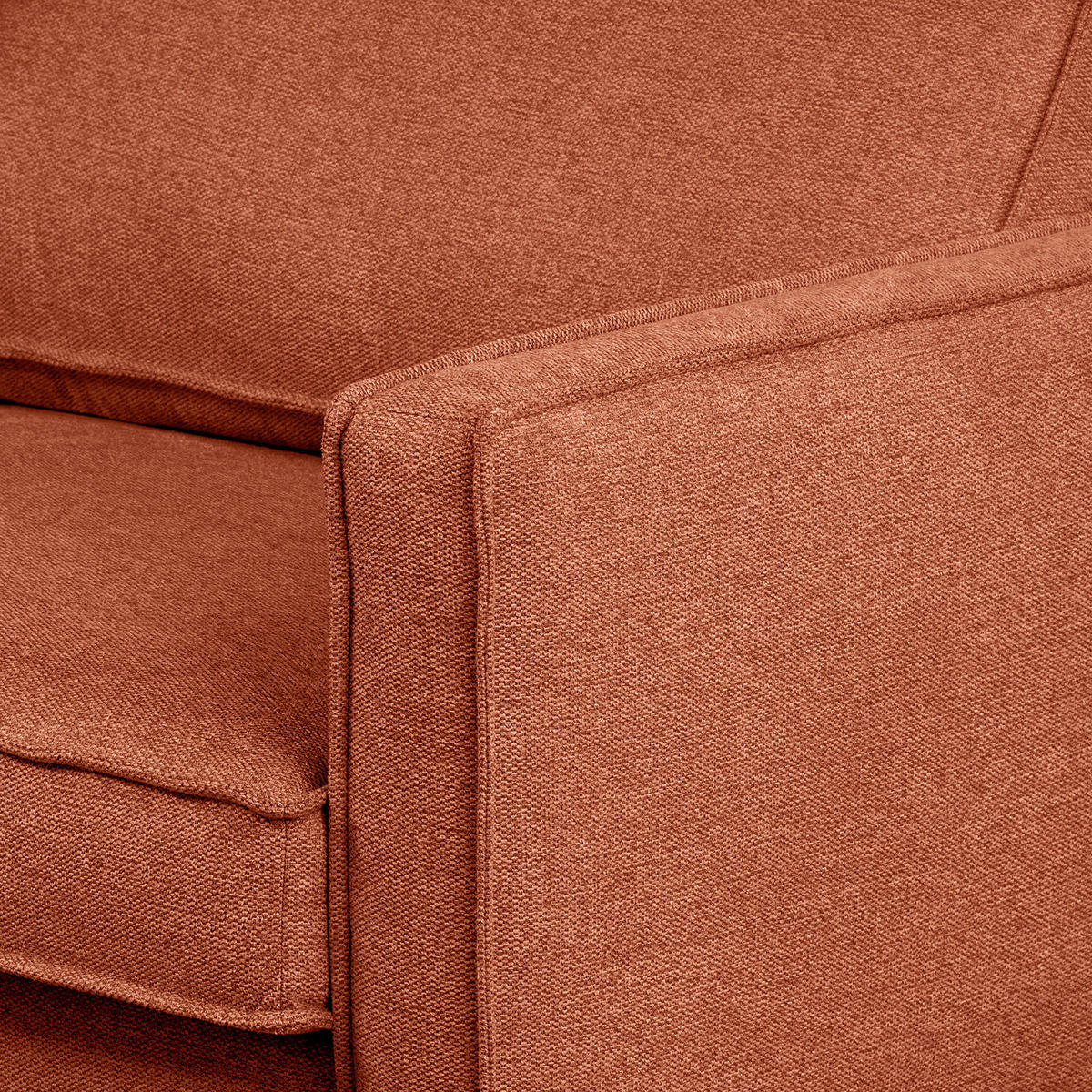 XL SESSEL - Terracotta/Schwarz, Wellpappe/Textil (117/81/96cm) - home24