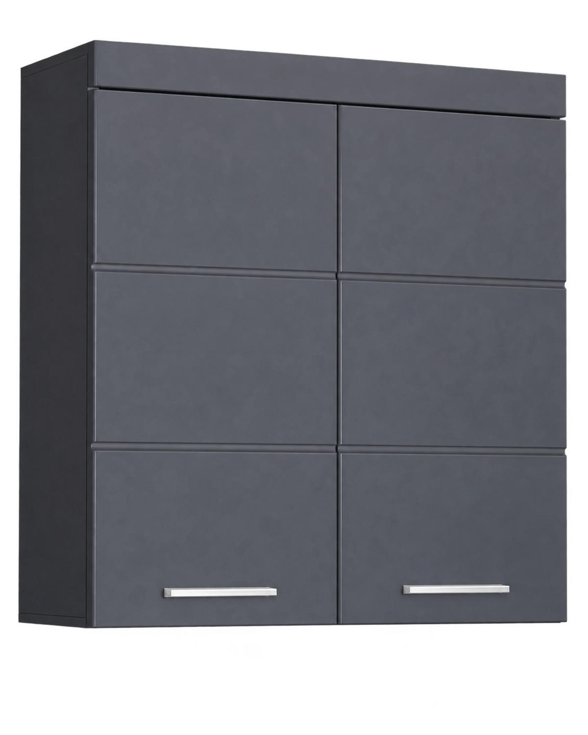 HÄNGESCHRANK grau Hochglanz 73 x 77 cm, Badschrank 2-türig hängend - Grau, Holzwerkstoff/Kunststoff (73/77/23cm) - Top.Furn