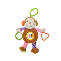 KUSCHELTIER Activity braun Greifling, C-Ring, Plüsch, ab Geburt, Activity, Rassel, Kuscheltier - Braun, Textil (16/20cm) - Lorelli