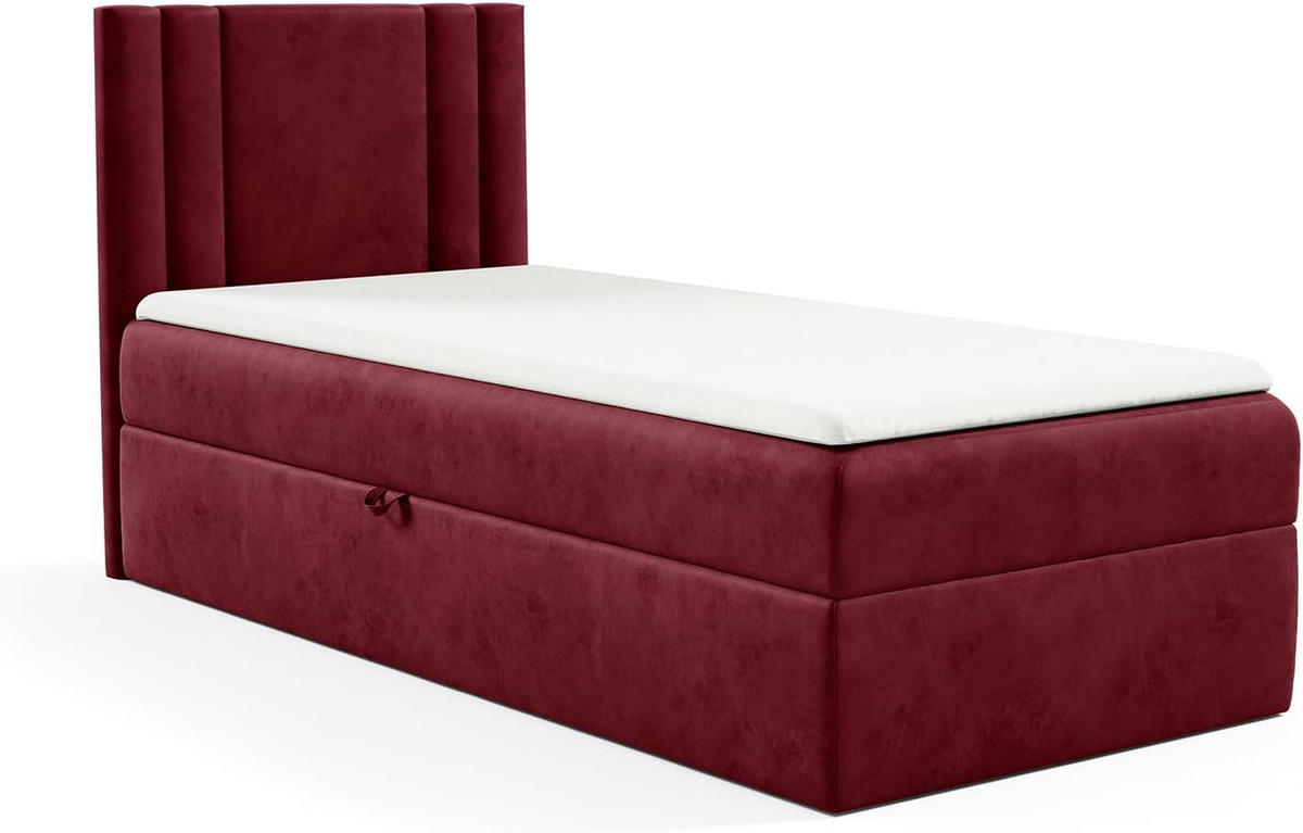 KINDERBETT CARDI - Rot, Holzwerkstoff (84/208cm) - Meblini