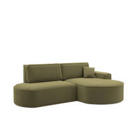 ECKSOFA Modena Pro - Komfort Und Stil Stoff Salvador Olive Rechts - Hellgrün, Holz (278/179cm) - Kaiser Möbel
