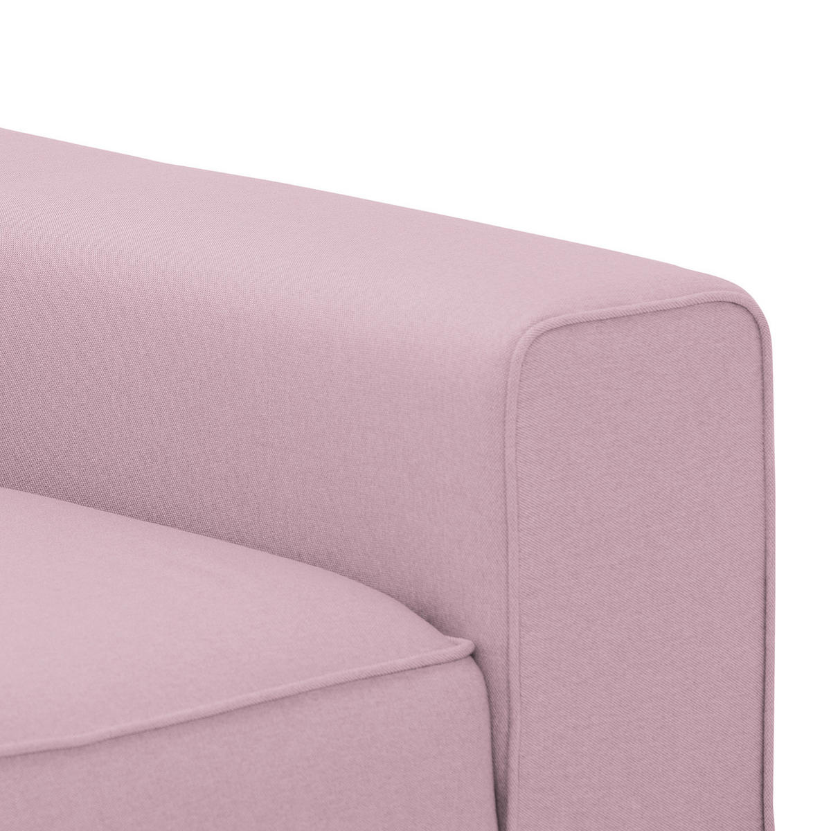3-SITZER SOFA - Webstoff - Rosa, Textil (205/77/93cm) - home24