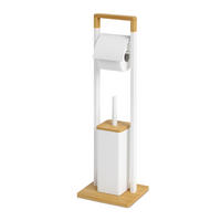 WC-GARNITUR - Weiß, Holz/Kunststoff (18/28/76.5cm) - Relaxdays