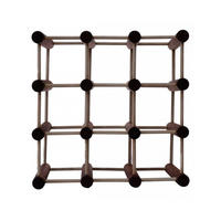 WEINREGAL Vinotega Mod 36x36x24 cm 1x 9 Flaschen Massives Kiefernholz Braun Geölt - Braun, Holz (36/36/24cm) - PROREGAL