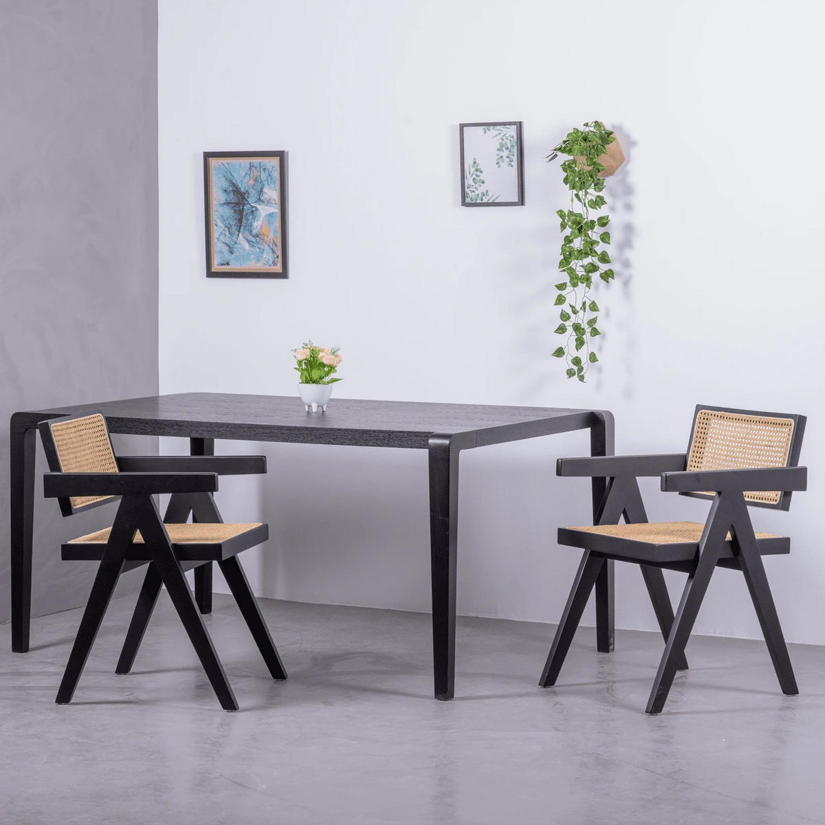 STUHL Holz Schwarz - Schwarz, Holz (51/77/52cm) - Nest Dream