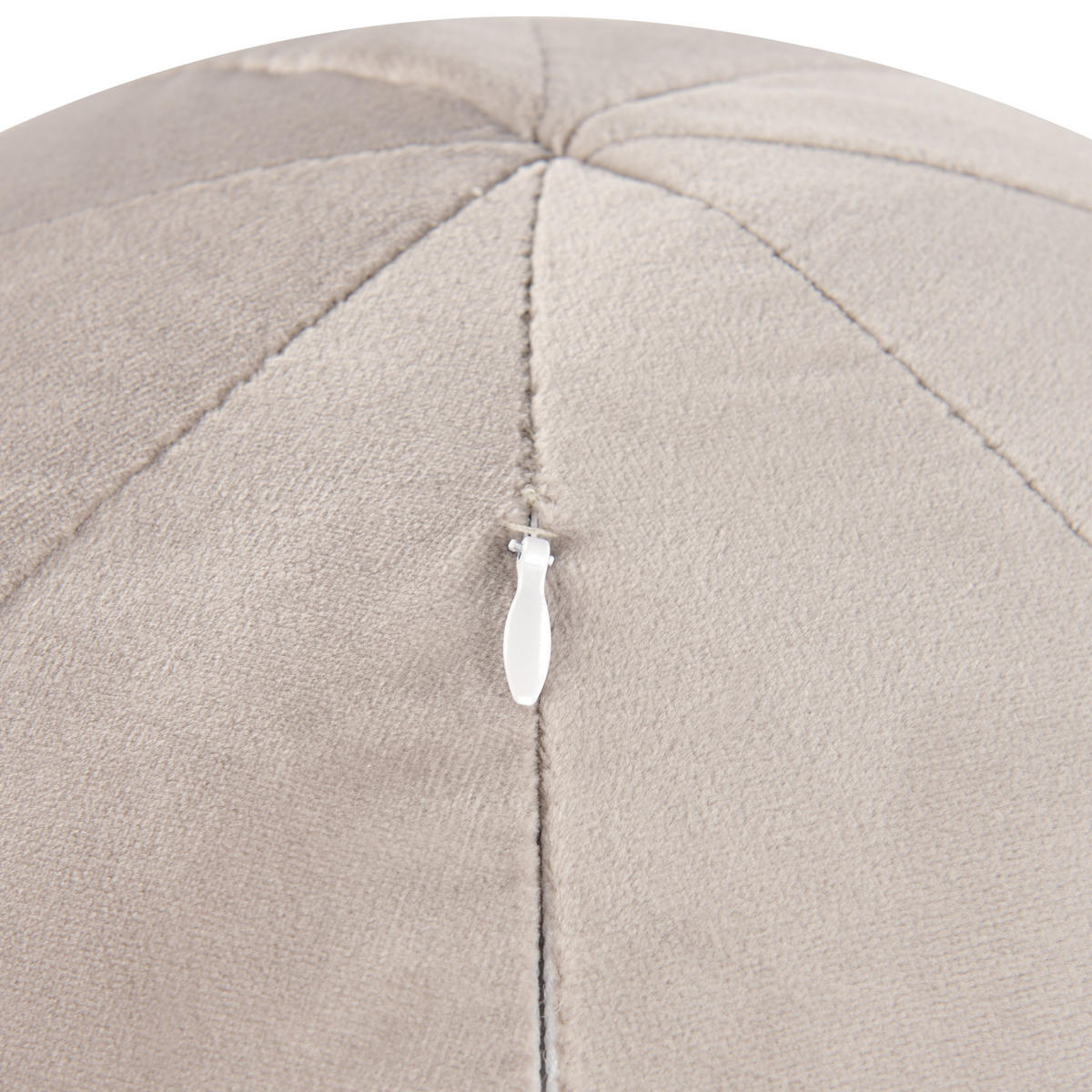 SESSEL Samtstoff Taupe Leiren - Beige, Textil (111/73/83cm) - Beliani