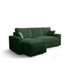 ECKSOFA L AMBRO Poso 14 Links mit Schlaffunktion - Grün, Textil (232/143cm) - Bedante