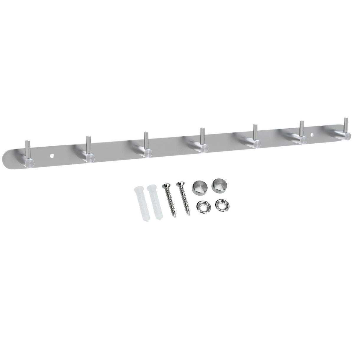 HAKENLEISTE 54/4.2/4.2 cm - Silberfarben, Metall (4.2/4.2/54cm) - Intirilife