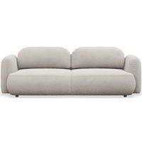 3-SITZER SCHLAFSOFA Tvoya Hellbeige Bouclé - Ecru/Schwarz, Kunststoff/Textil (253/82/110cm) - Selsey