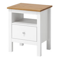 NACHTTISCH Massivholz 37/45/55 cm - Kirschbaumfarben/Weiß, Holz (45/55/37cm) - hagge home
