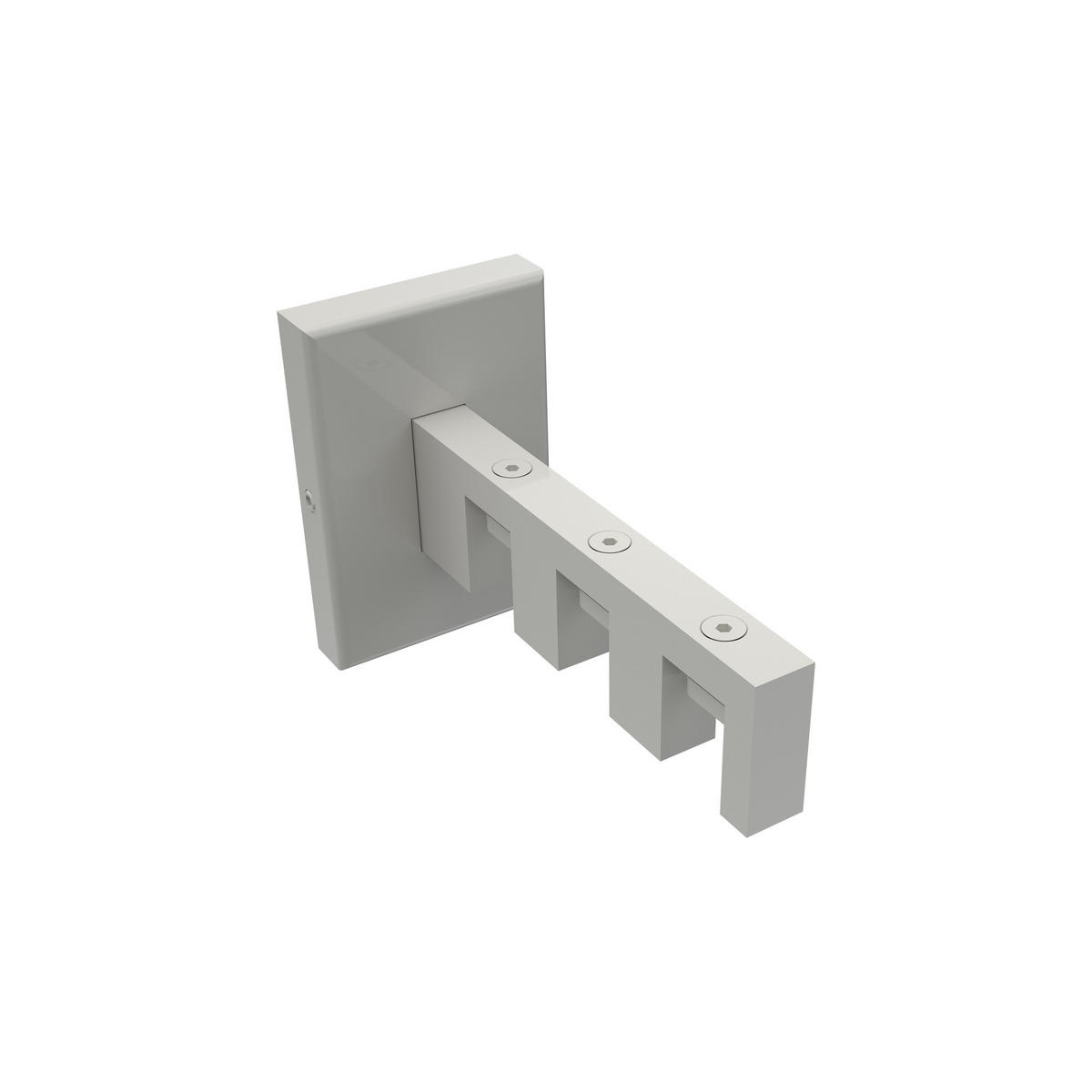 TRÄGER FÜR INNENLAUFSTANGEN 14x35 mm, Smartline 3-läufig, Weiß - Weiß, Metall (10/6.5/4.5cm) - INTERDECO