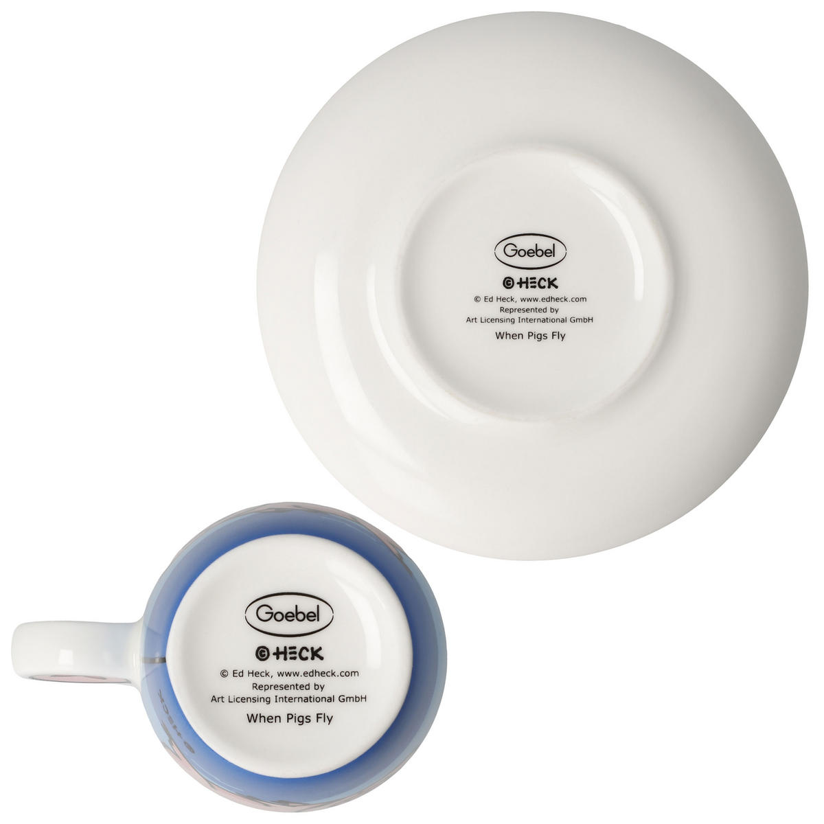 ESPRESSOTASSE Ed Eck- When Pigs Fly, Fine Bone China, Bunt, 100 ml - Multicolor, Keramik (0.1L) - Goebel